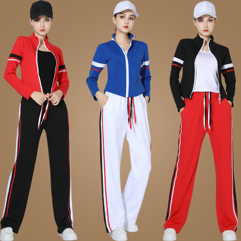 加绒运动服广场舞拉链舞蹈服曳步