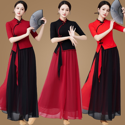 广场舞古典舞蹈服优雅飘逸东方美