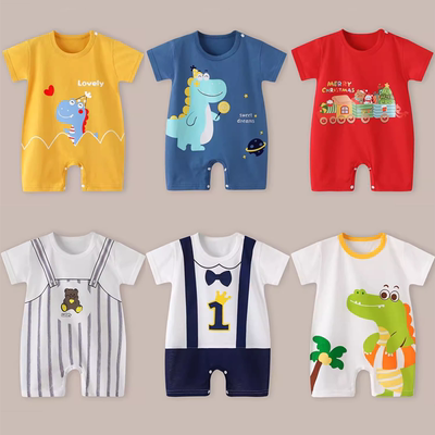 2025婴幼儿爬服夏季新款韩版男宝