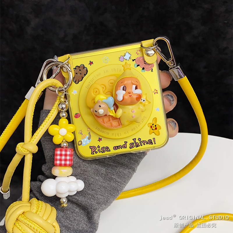 趣味插画哭泣星星人磁吸支架适用华为purax阔屏手机壳n3flip荣耀vflip三星zflip765折叠屏小米mix新款pocket2