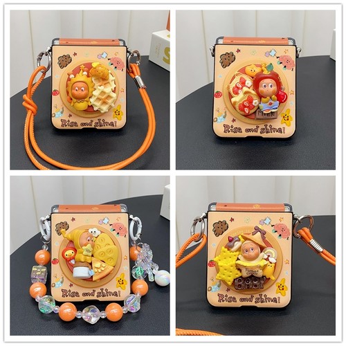 适用三星zflip7/6/5/4手机壳novaflip星星人磁吸支架Pura X小米mixflip保护套荣耀magicvflip折叠屏pocket2女