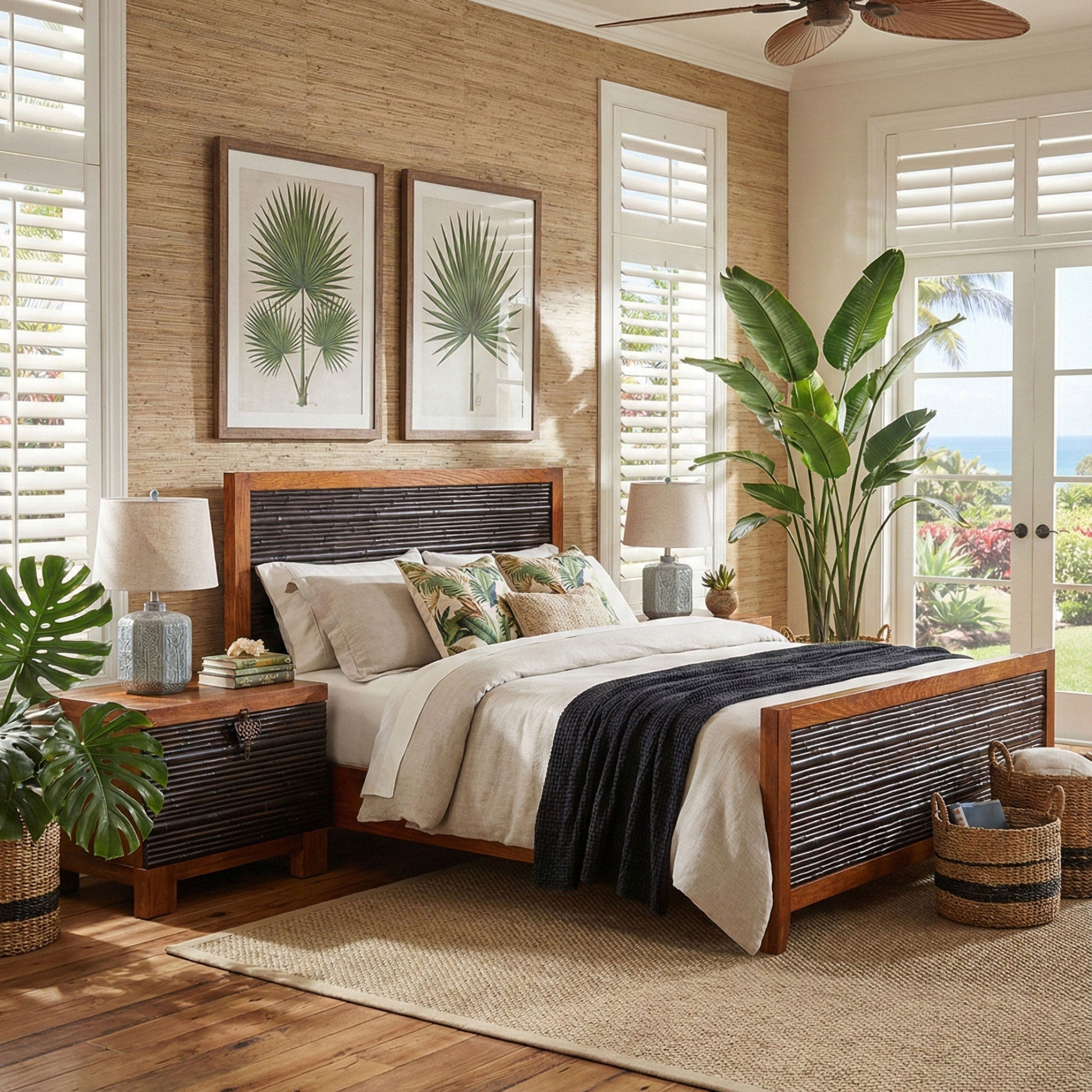 筑家新中式实木床头柜东南亚风格家具槟榔色卧室角几胡桃木置物