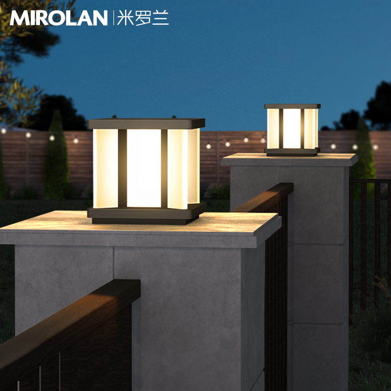 柱头灯太阳能庭院灯围墙灯接电款大门灯门柱灯户外别墅门口柱子灯