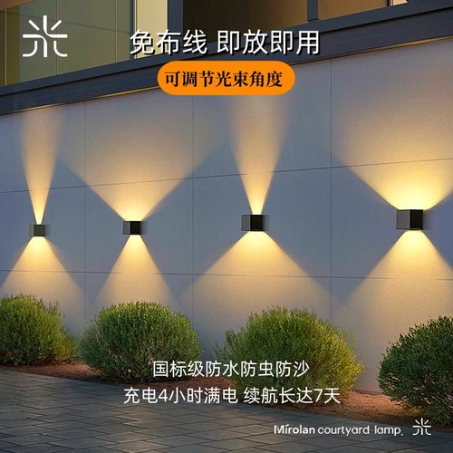 免安装超强续航太阳能洗墙灯