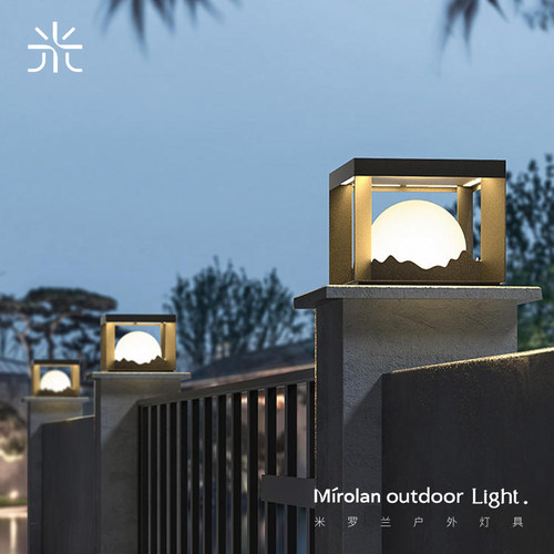 柱头灯太阳能门庭柱子灯户外庭院大门门柱灯防水别墅接电围墙灯