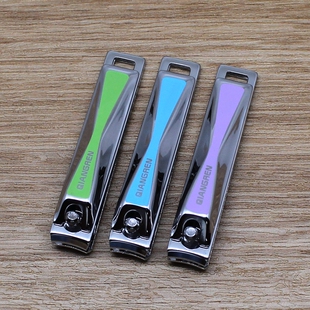 金达强人小号指甲刀创意平口便携式指甲钳随身耐用可爱指甲剪修甲