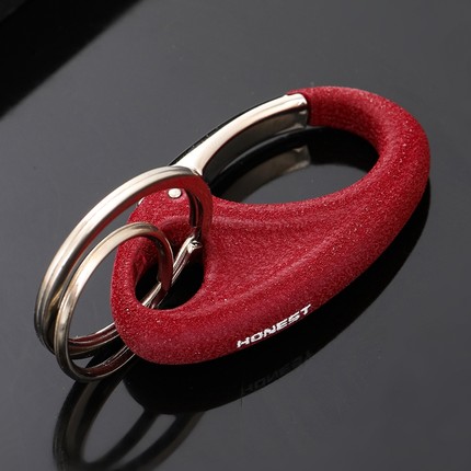 正品百诚汽车钥匙扣高档男士腰挂女士简约锁匙扣商务双环挂件金属