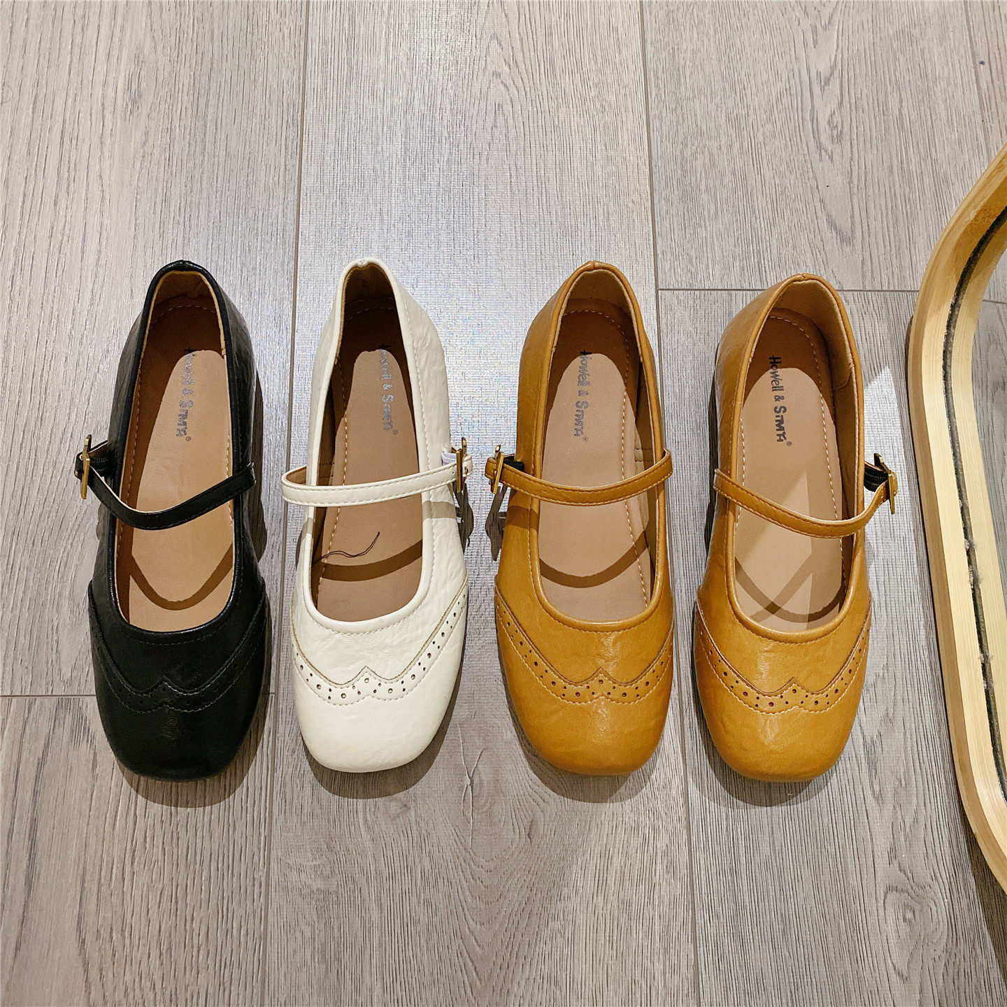 仙女风南瓜色搭扣单鞋女2026春季新款韩版软底舒适平底浅口豆豆鞋,女鞋,浅口单鞋,淘宝优惠券,粉丝福利购,淘宝优惠卷