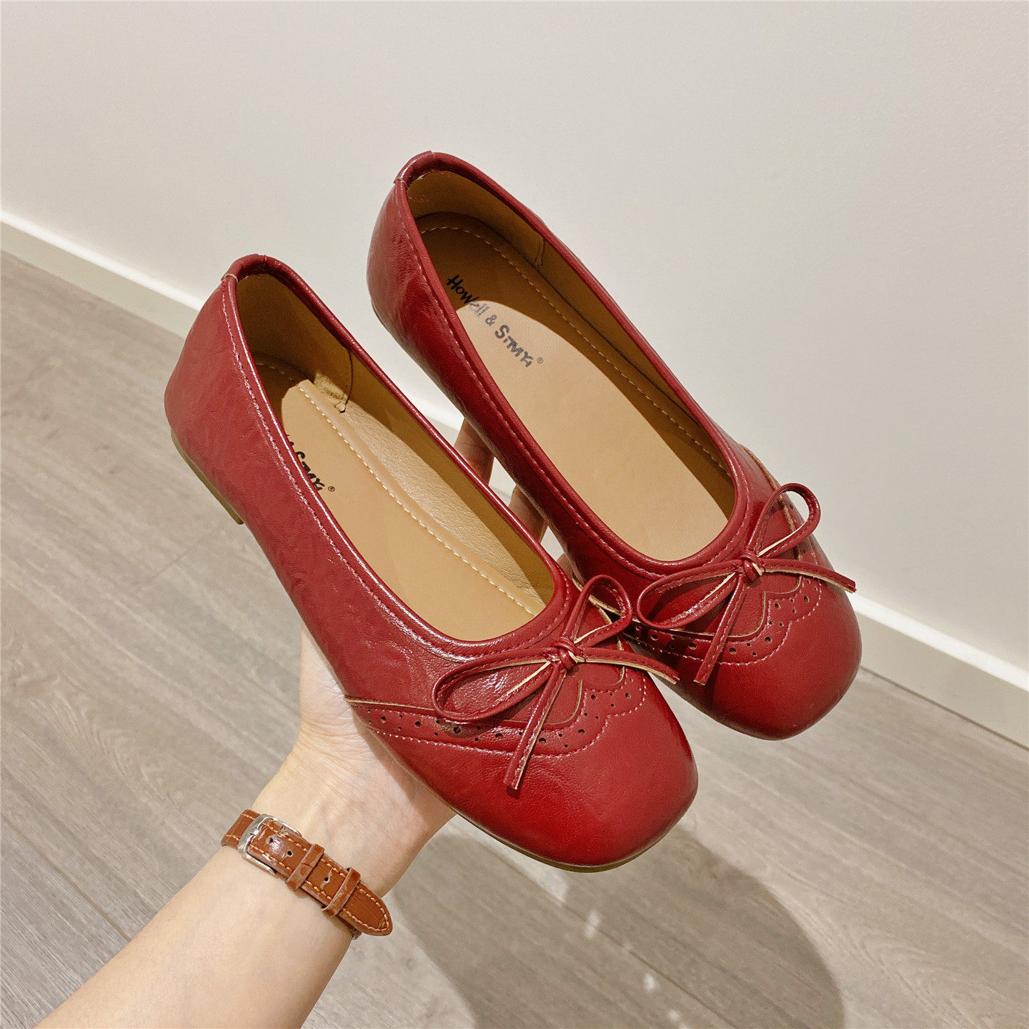 仙女风百搭蝴蝶结单鞋女2026春季新款韩版软底舒适平底浅口豆豆鞋,女鞋,浅口单鞋,淘宝优惠券,粉丝福利购,淘宝优惠卷