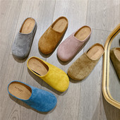 厚底内增高拖鞋 勃肯鞋 舒适懒人鞋 新款 复古包头半拖女外穿2025春季