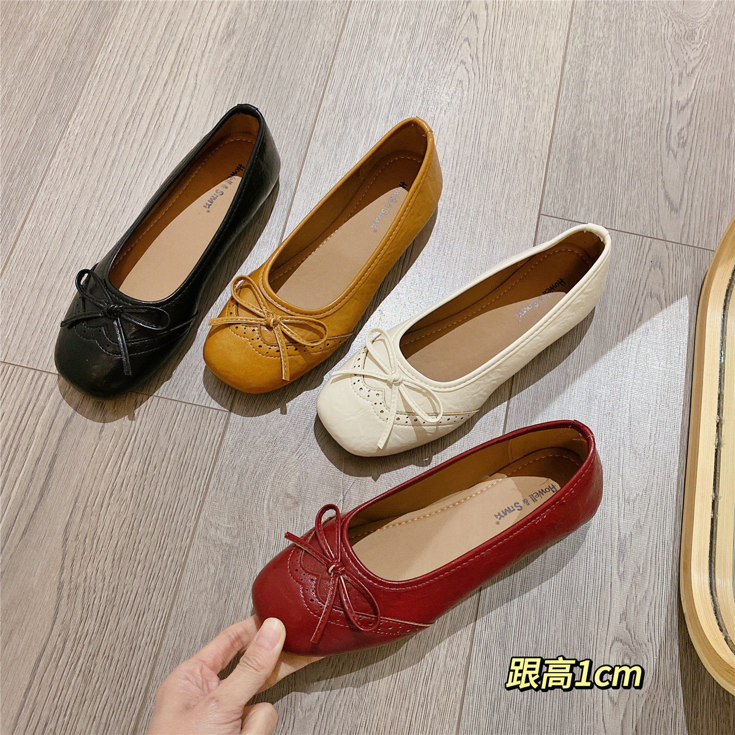 仙女风百搭蝴蝶结单鞋女2026春季新款韩版软底舒适平底浅口豆豆鞋,女鞋,浅口单鞋,淘宝优惠券,粉丝福利购,淘宝优惠卷