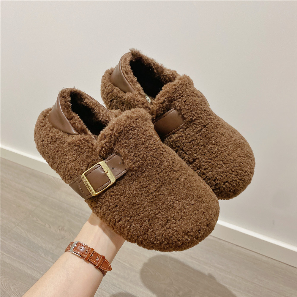 雪地鞋加绒毛毛鞋女2025冬季新款韩版保暖舒适内增高单鞋棉鞋女鞋