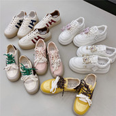 处理百搭糖果色平底休闲鞋 系带学生板鞋 帆布鞋 断码 女鞋 子