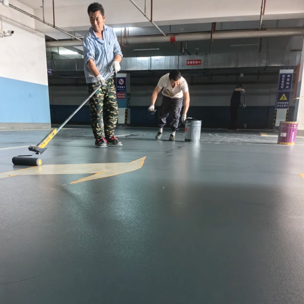 博歌超耐磨地坪漆环氧微珠地坪施工地下停车库水泥地面漆防滑地面