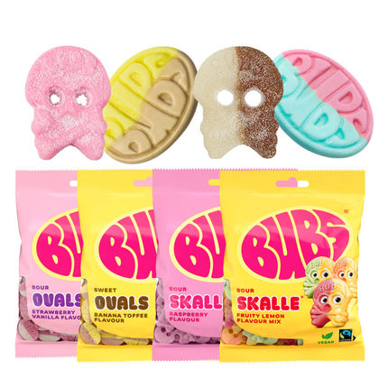 现货瑞典进口bubs软糖骷髅头骨形糖asmr吃播北欧网红休闲零食多种