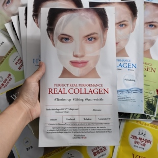 韩国正品dermafix贵妇胶原蛋白面膜维C保湿3D精华粉弹力