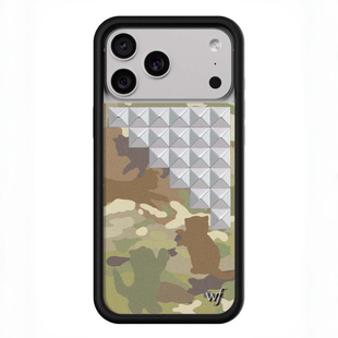 美国代购 wildflower苹果iPhone17ProMax金属铆钉猫咪WF防摔手机壳