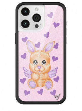 wildflower美国代购爱心Stitched 小兔子iPhone15ProMaxWF手机壳