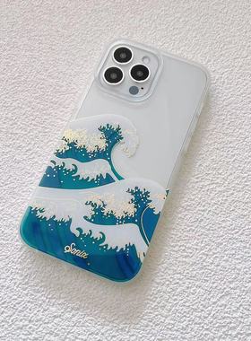 现货Sonix神奈川之海浪iPhone 14PROMAX13/12防摔抗震INS手机壳