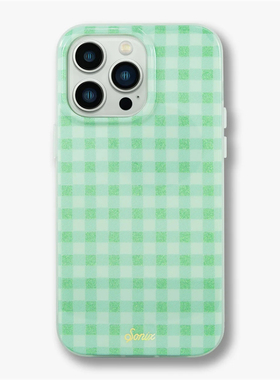 现货 美国Sonix薄荷绿格子磁吸全包防摔透明苹果手机壳iphone15ProMax系列