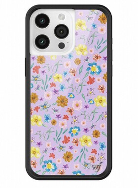 美国wildflower适用iPhone15/14ProMax紫色花园派对 防摔WF手机壳