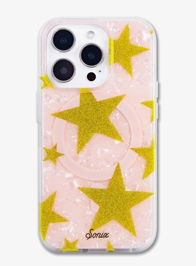 美国sonix 2023新款苹果iPhone14 pro max粉贝母星星磁圈magsafe全包防摔手机壳