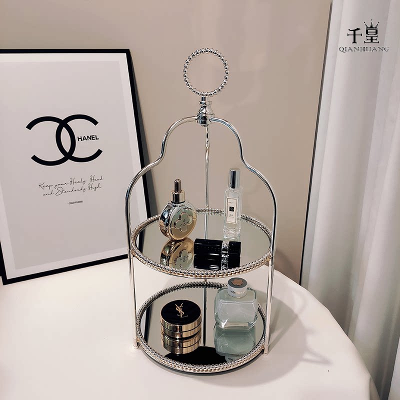 千皇金属西餐下午茶点心蛋糕台三层甜品展示盘婚庆宴会派对糕点架