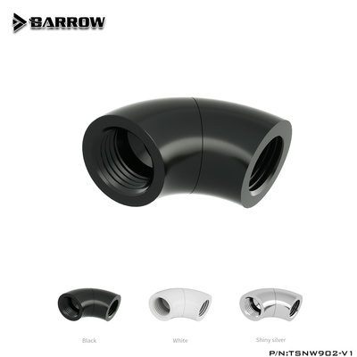 90度弯头蛇形双内牙旋转对接座