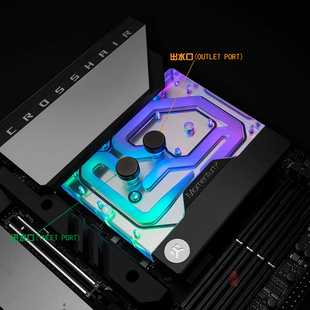 ROG Crosshair Quantum X670E Hero主板水冷头散热 Momentum²