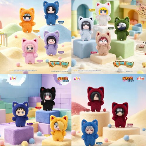 亿奇火影忍者猫猫乐园盲盒手办