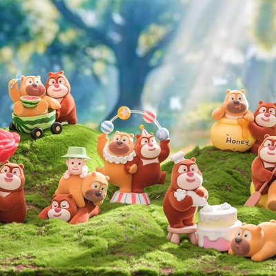 X11熊出没有熊的世界不孤单系列盲盒光头强熊大熊二第二弹植绒礼