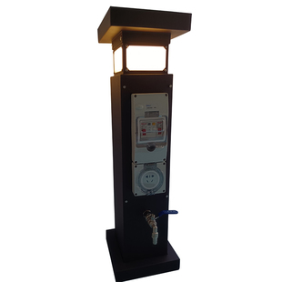 防水插座灯草坪灯柱 户外带锁庭院花园景观插座柱 房车营地水电桩