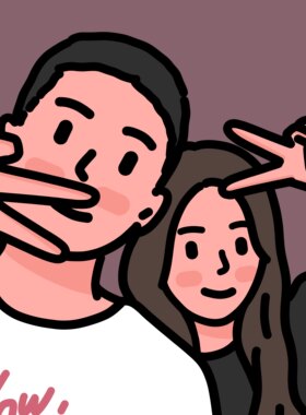 手绘头像Q版定制卡通可爱情侣头像定制漫画微信头像定制