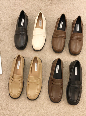 英伦复古黑色小皮鞋女乐福鞋2026年春新款一脚蹬通勤jk制服鞋单鞋