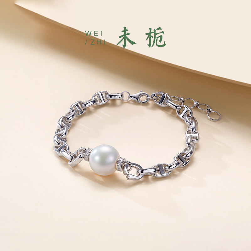 【猪鼻子】未栀 天然爱迪生珍珠手链S925银正圆强光珍珠手串礼物,珠宝/钻石/翡翠,手饰,淘宝优惠券,粉丝福利购,淘宝优惠卷