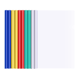 抽杆夹A4加厚文件夹透明收纳活页拉杆式纸资料档案合同办公文具报告封面书夹子插页学生用试卷固定装订夹用品