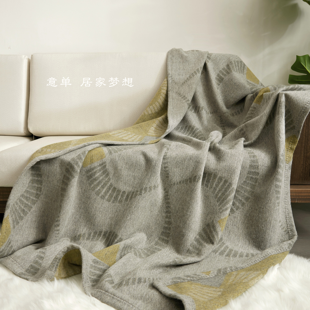 意单定制细羊毛羊毛盖毯四季可用