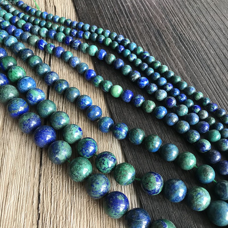 天然凤凰石青金圆珠串散珠串珠子手工饰品diy手链项链耳环毛衣链