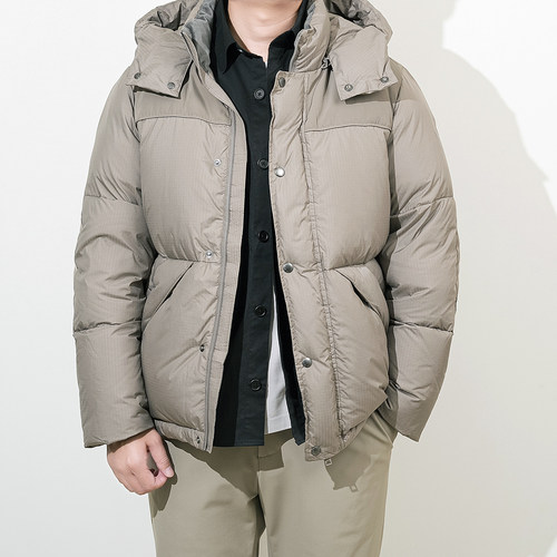 25冬玛汀 800蓬加厚保暧帝人新细格密可柔90鹅绒拆卸帽羽绒服男