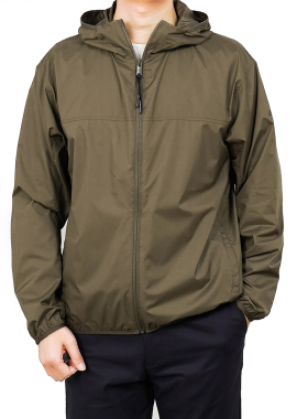 春夏玛汀 杰呢亚同款密可柔超细30D防风拒水薄款拉链连帽夹克男