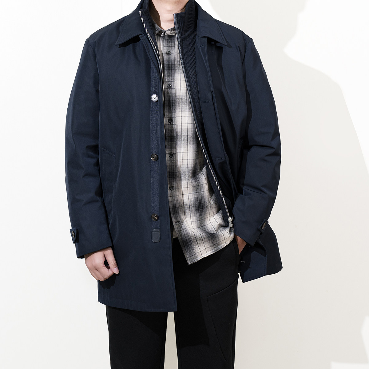 25冬TF 三防面料 麦克羽绒大衣 帅气有型中长款纯色外套男2色