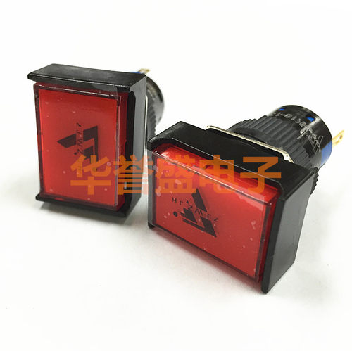 金宏电器 16MM LED设备指示灯 JHK16-103RL 长方形 红色 12V 24V