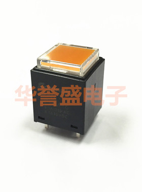 日本Sunmulon 进口 按键 按钮开关CHM-6 复位 带灯 橙色LED 方形