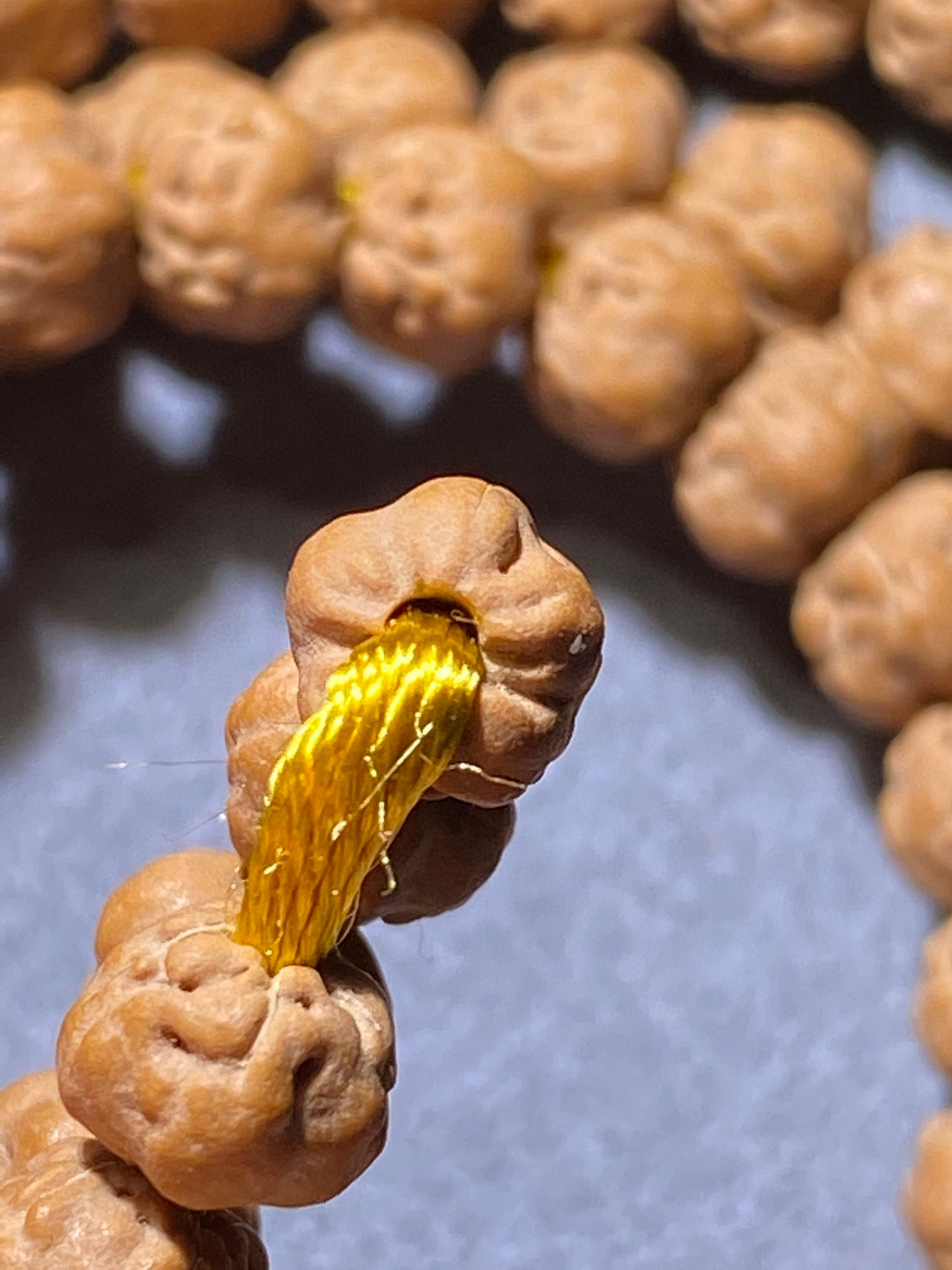 原生态金花佛手菩提子五抓金龙三日红 108颗矮桩满肉南瓜桩单圈