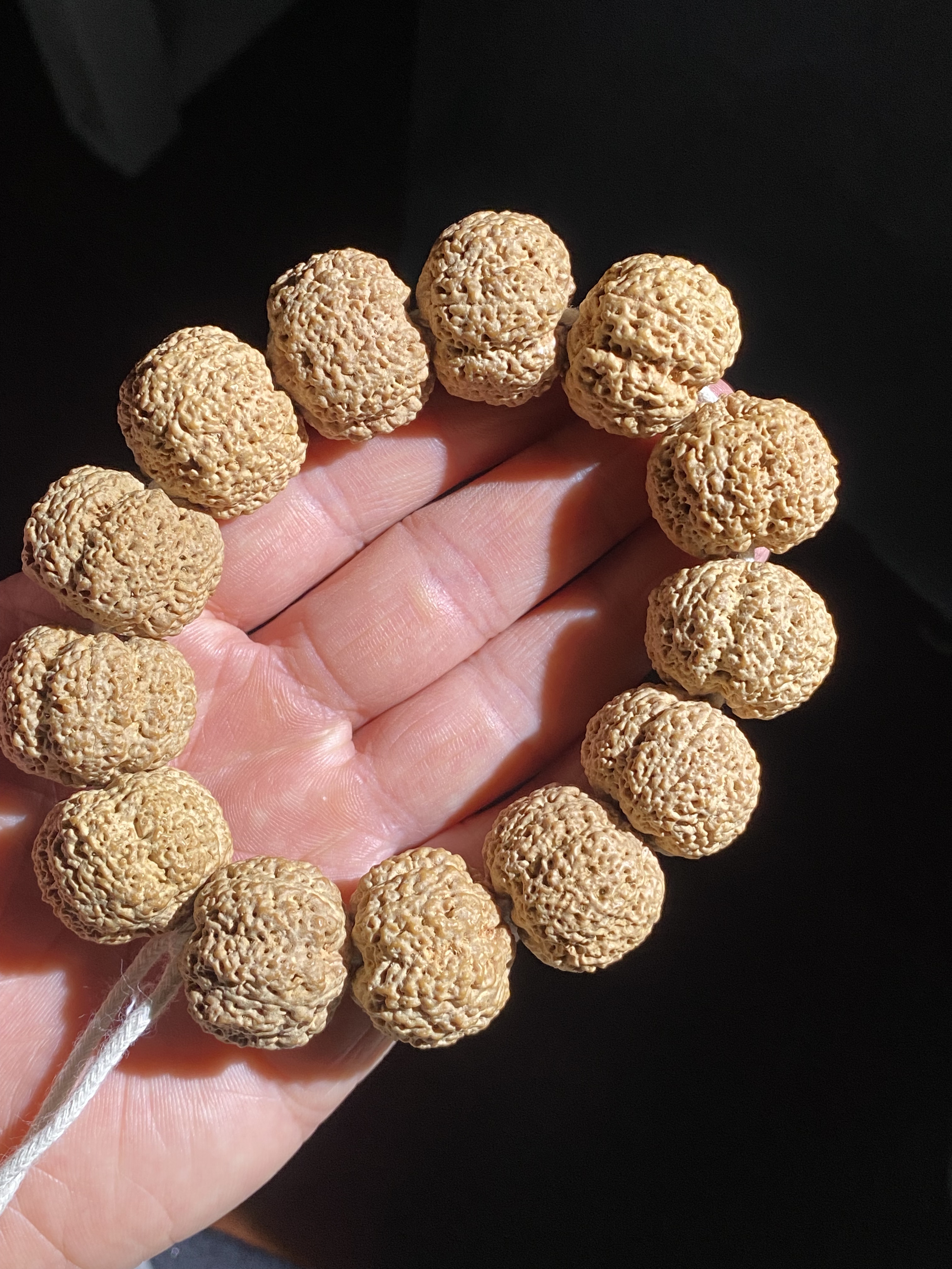 尼泊尔爆肉菠萝蜜五瓣大金刚菩提子手串蜂王双龙纹原籽佛珠菩提