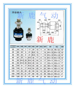 气动元 件气缸附件万向接头摆动接头浮动接头M6M8M10M12M16M14M20