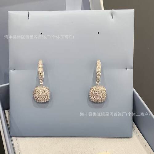 HEFANG何方星光方糖耳环女
