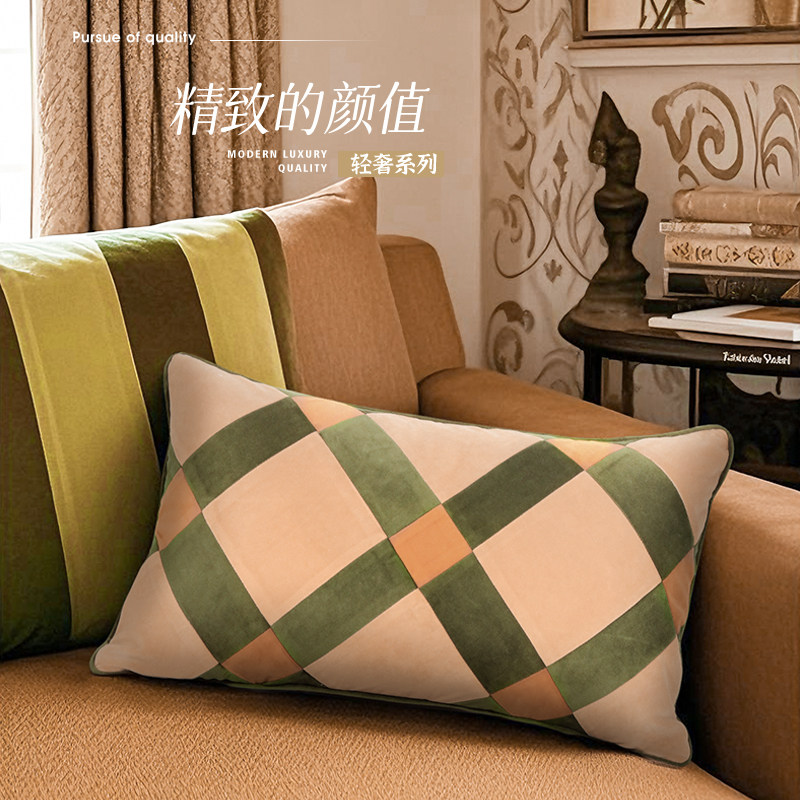 欧式美式ins奢华客厅沙发抱枕靠腰枕卧室床头飘窗靠垫枕套2025年