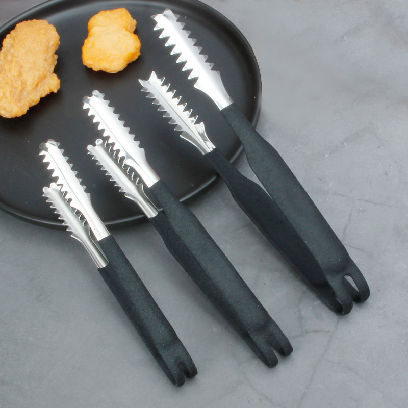 包邮防滑黑胶冰夹 不锈钢酒吧KTV大小毛巾号水果夹15CM冰粒冰块夹,餐饮具,冰夹,淘宝优惠券,粉丝福利购,淘宝优惠卷