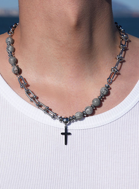 钛钢拼接原创星星锁骨链无性别